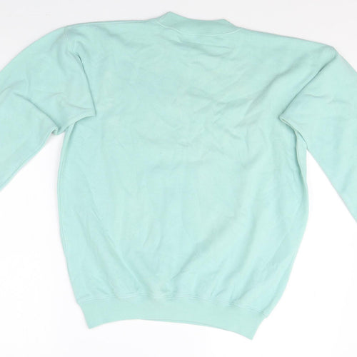 Preworn Womens Blue Round Neck Cotton Pullover Jumper Size 8