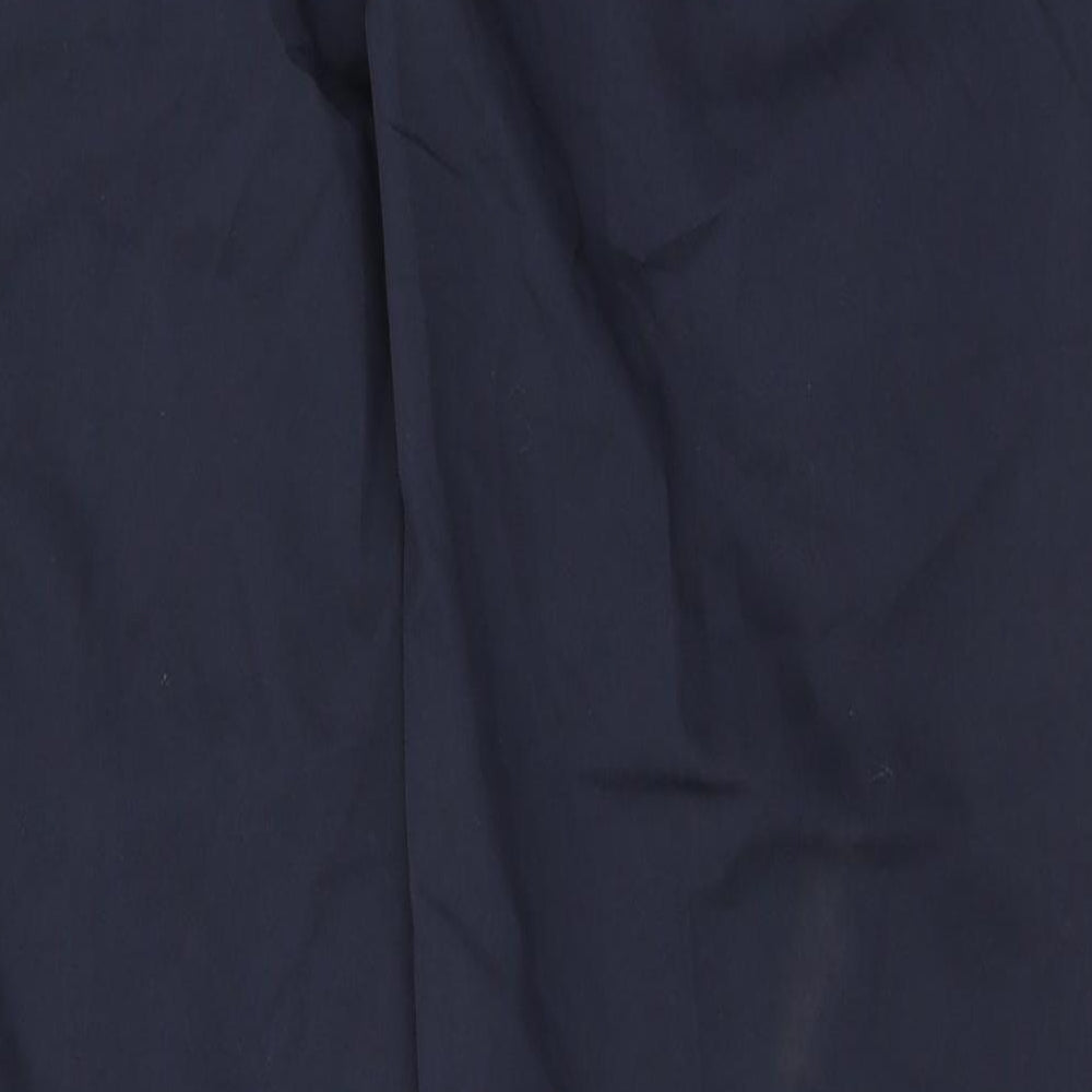 Marks and Spencer Mens Blue Cotton Trousers Size 36 in Regular Zip