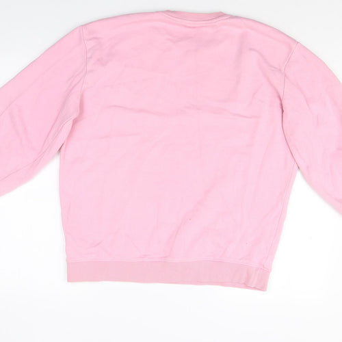 Threadbare Womens Pink Round Neck Cotton Pullover Jumper Size 12