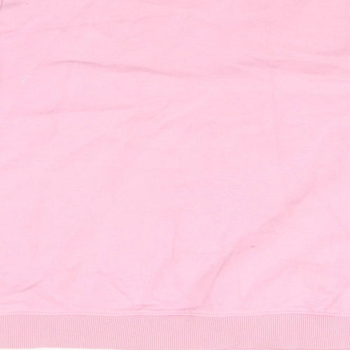 Threadbare Womens Pink Round Neck Cotton Pullover Jumper Size 12