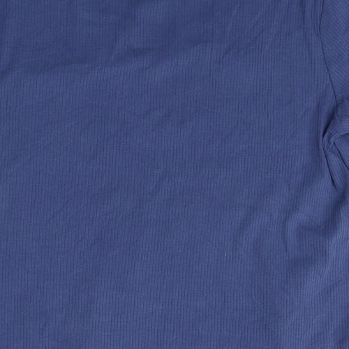Mark Alexander Womens Blue Cotton Basic T-Shirt Size 14 V-Neck