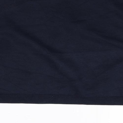Divided Womens Multicoloured High Neck Cotton Pullover Jumper Size L - Colour Block
