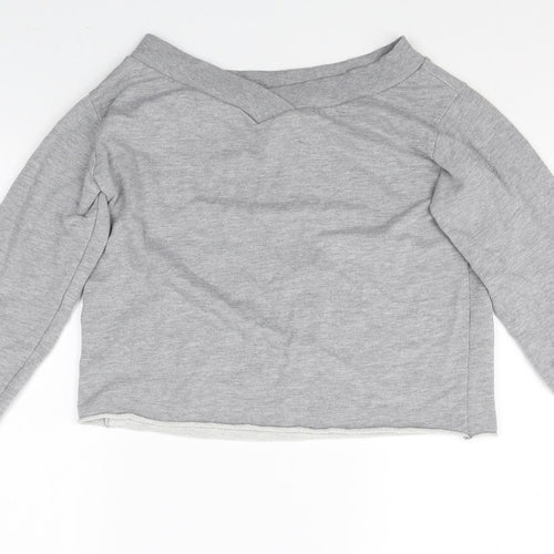 ASOS Womens Green V-Neck Cotton Pullover Jumper Size 8