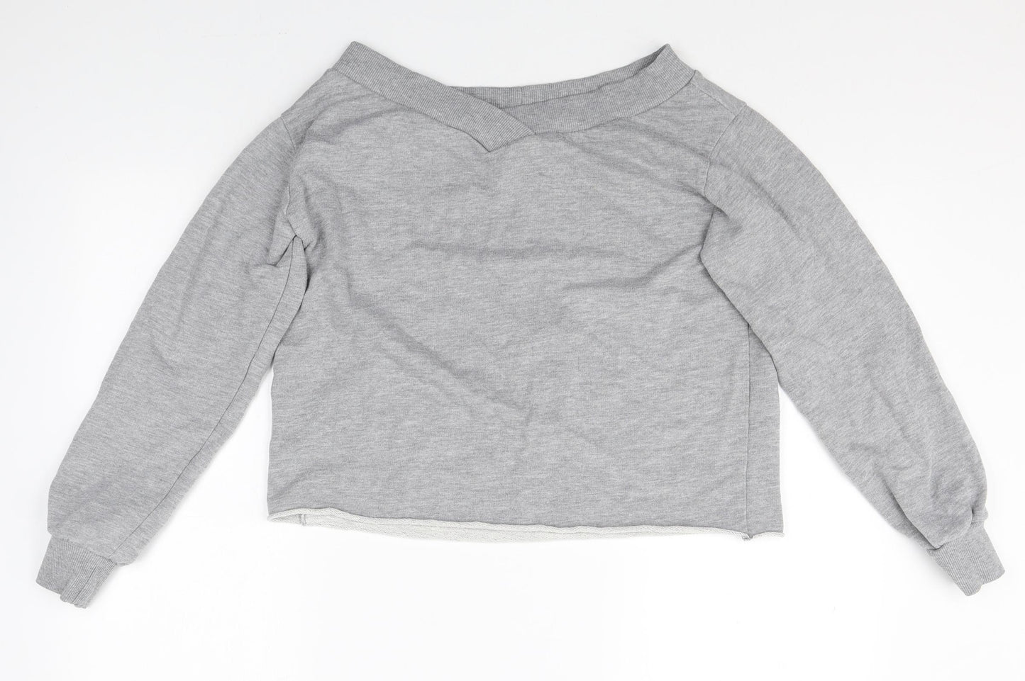 ASOS Womens Green V-Neck Cotton Pullover Jumper Size 8