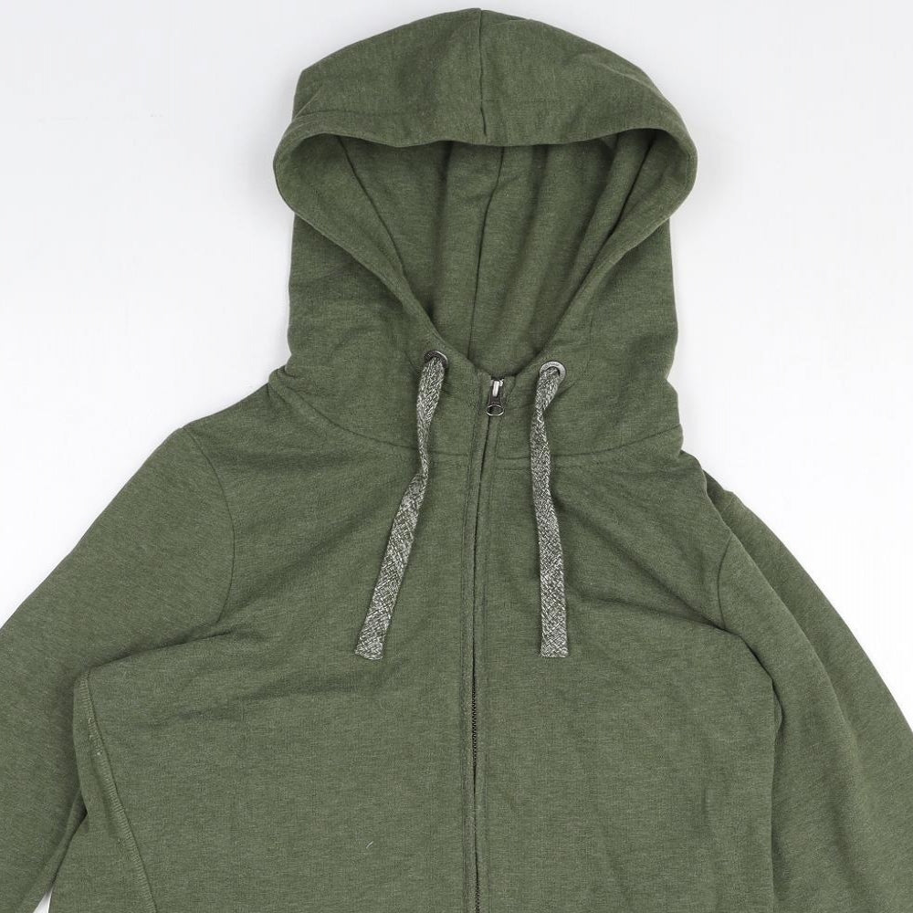 NEXT Womens Green Cotton Full Zip Hoodie Size 14 Zip