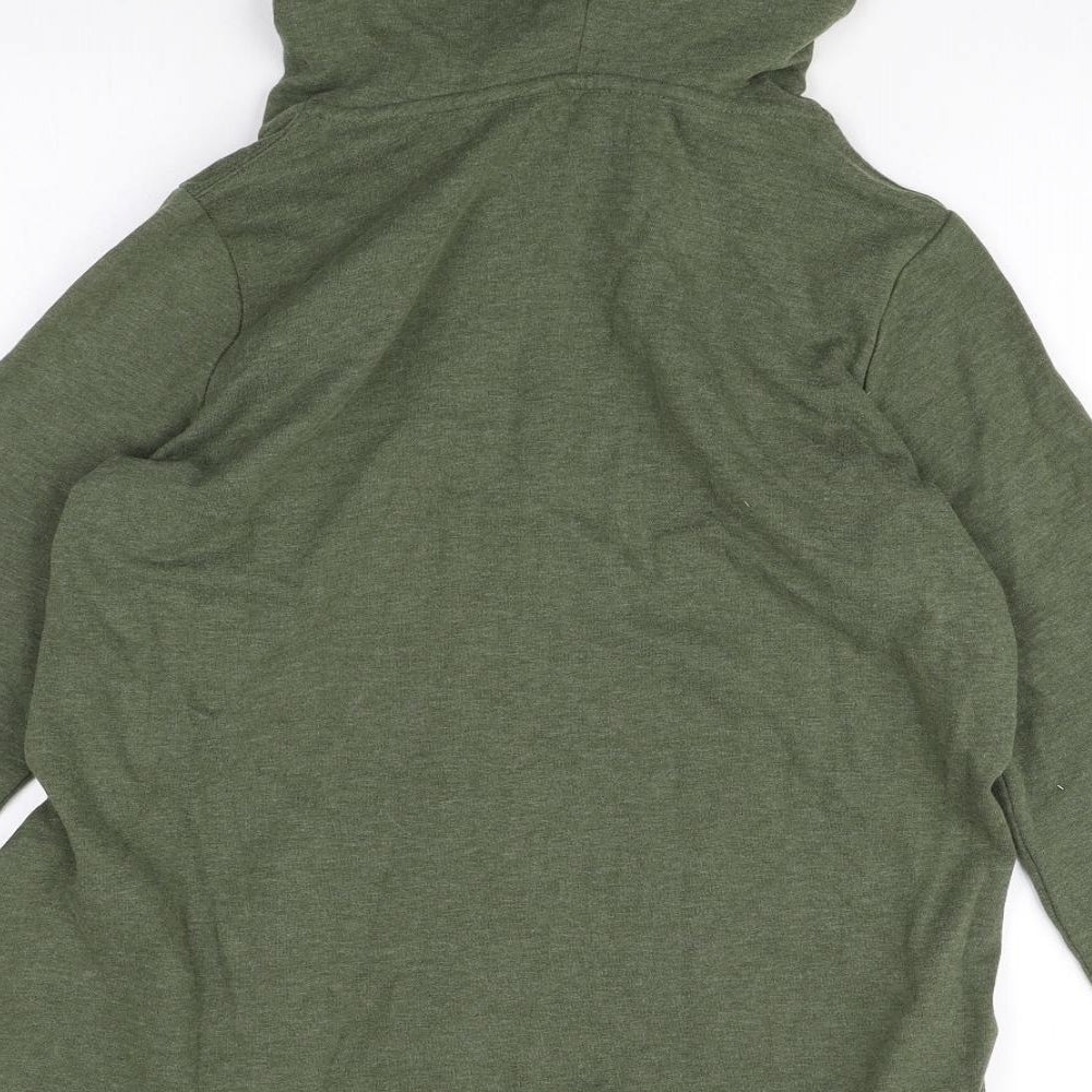 NEXT Womens Green Cotton Full Zip Hoodie Size 14 Zip