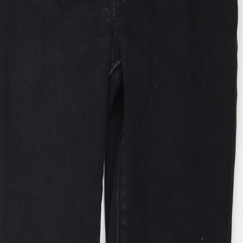 Matalan Girls Black Cotton Skinny Jeans Size 9 Months Regular Pullover