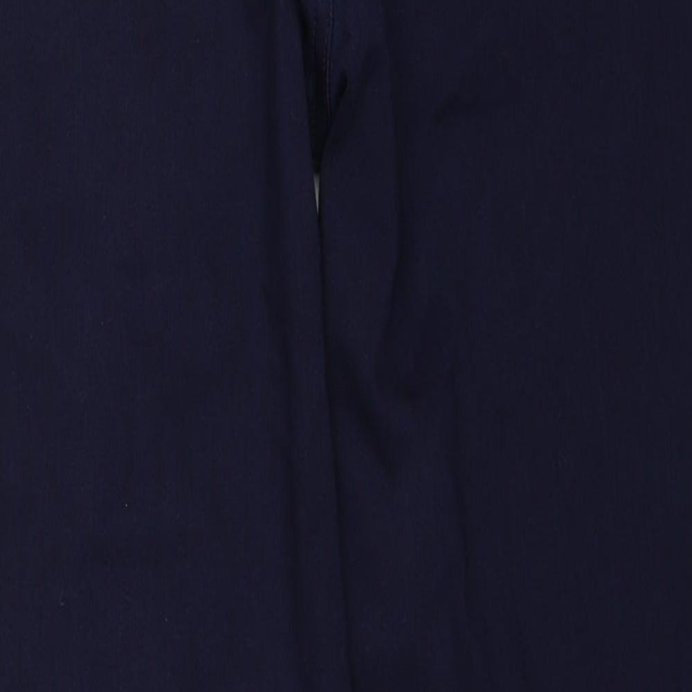 Marks and Spencer Womens Blue Cotton Straight Jeans Size 14 Regular Zip