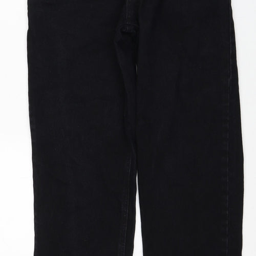 Edge Jeans Womens Black Cotton Straight Jeans Size 30 in L29 in Regular Zip