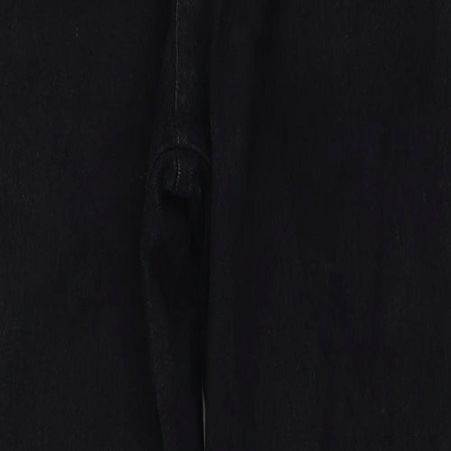 Edge Jeans Womens Black Cotton Straight Jeans Size 30 in L29 in Regular Zip