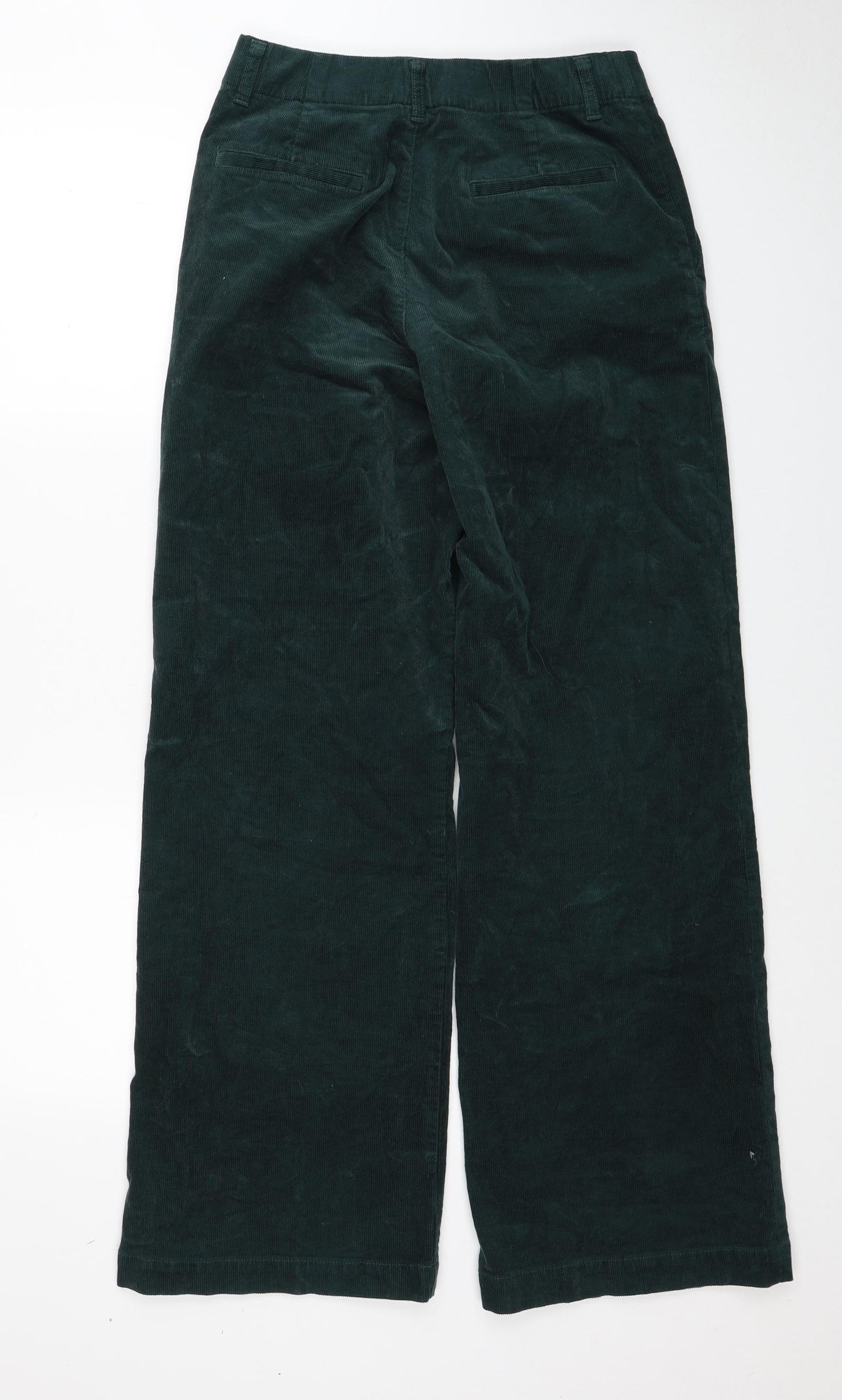 Uniqlo Womens Green Cotton Trousers Size 26 in Regular Zip