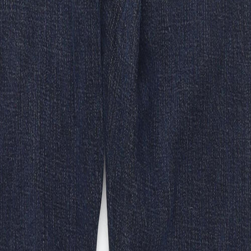 Fazmer Womens Blue Cotton Straight Jeans Size 12 Regular Zip