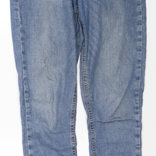 Topshop Womens Blue Cotton Skinny Jeans Size 28 L32 in Regular Zip