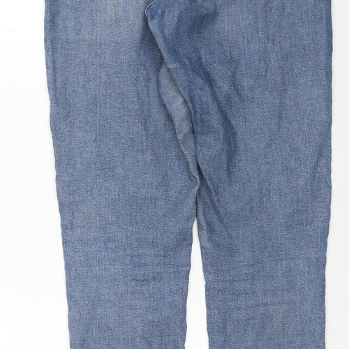 Topshop Womens Blue Cotton Skinny Jeans Size 28 L32 in Regular Zip