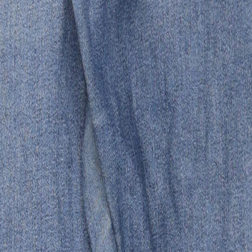 Topshop Womens Blue Cotton Skinny Jeans Size 28 L32 in Regular Zip
