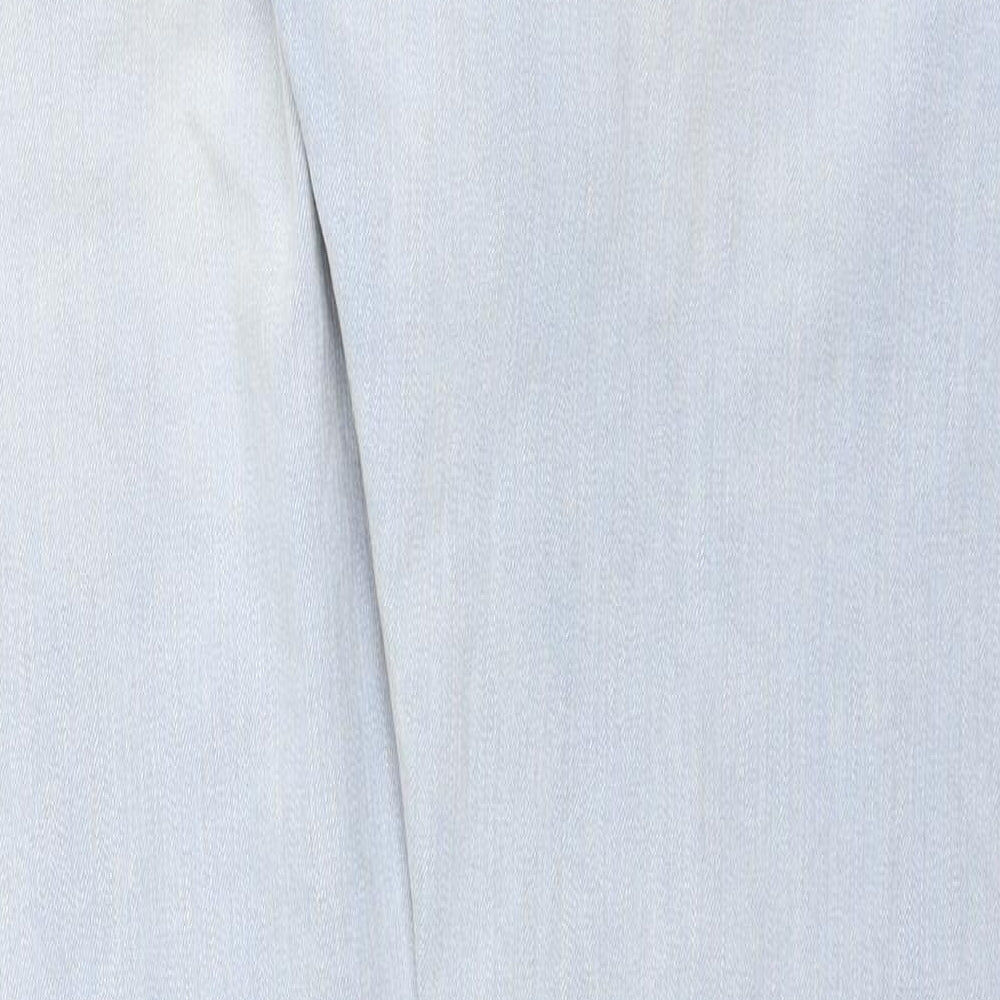 Marks and Spencer Mens Blue Cotton Skinny Jeans Size 34 in L33 in Slim Zip