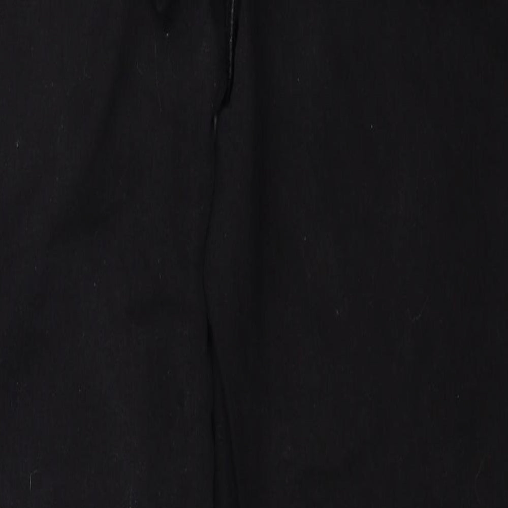 Marks and Spencer Womens Black Cotton Skinny Jeans Size 16 Regular Zip