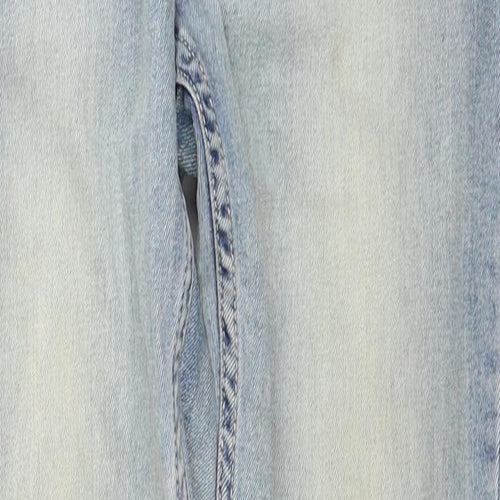 Marks and Spencer Womens Blue Cotton Skinny Jeans Size 8 Regular Zip