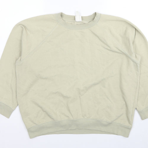 H&M Womens Beige Cotton Pullover Sweatshirt Size S Pullover