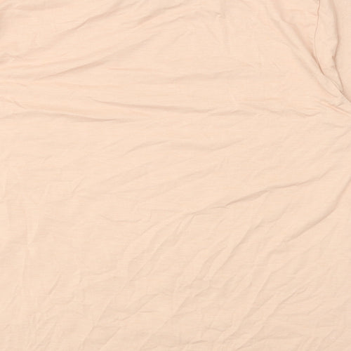 Marks and Spencer Womens Pink Polyester Basic T-Shirt Size 14 Round Neck