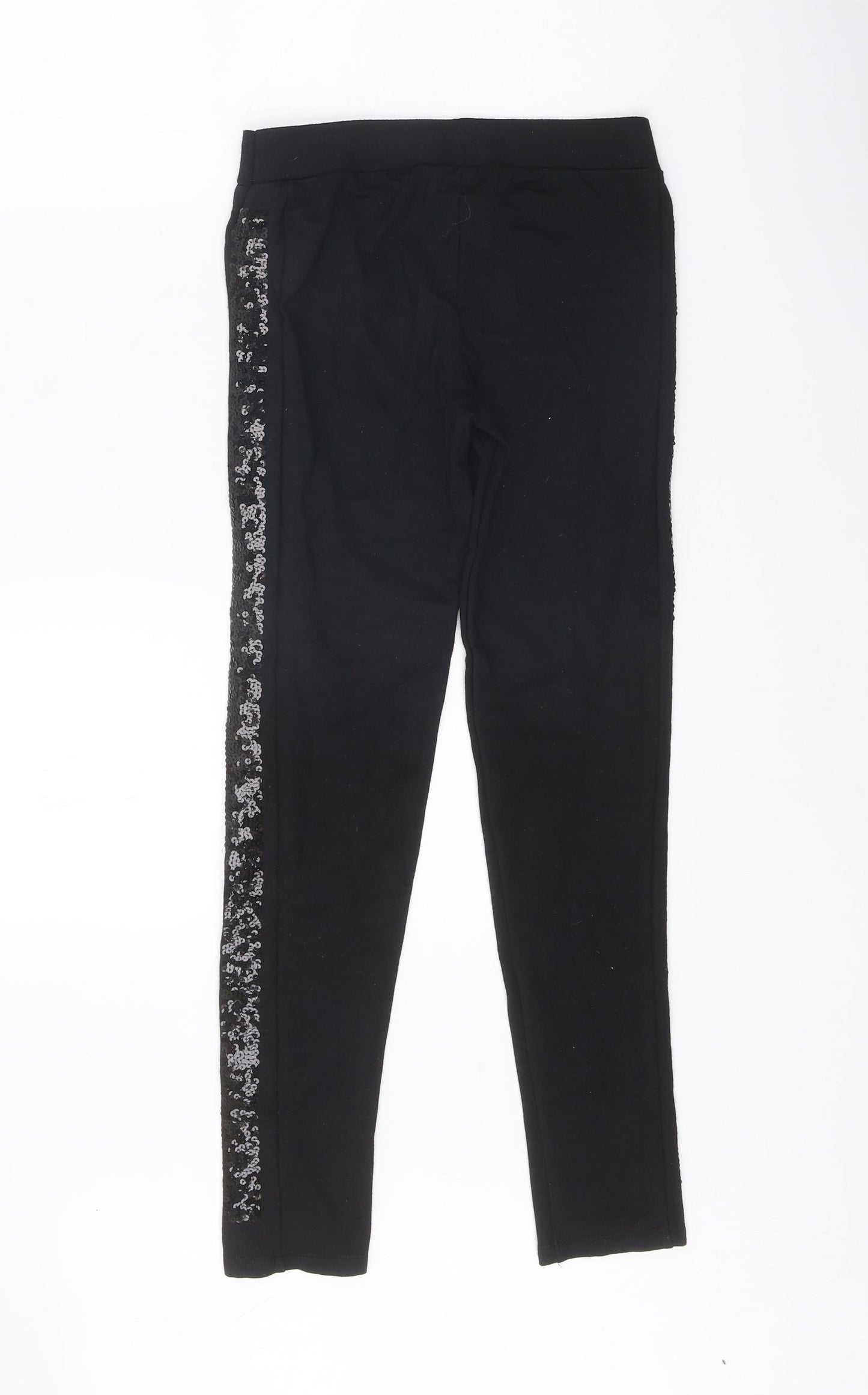 Ted Baker Girls Black Viscose Jogger Trousers Size 12-13 Years Regular Pullover - Leggings