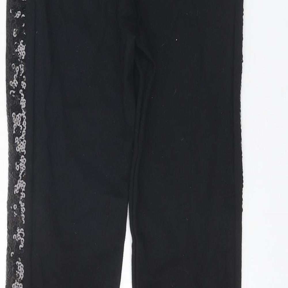 Ted Baker Girls Black Viscose Jogger Trousers Size 12-13 Years Regular Pullover - Leggings