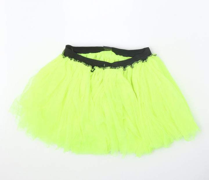 Crazy Chick Womens Yellow Polyester Tutu Skirt Size 24 in