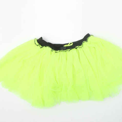Crazy Chick Womens Yellow Polyester Tutu Skirt Size 24 in