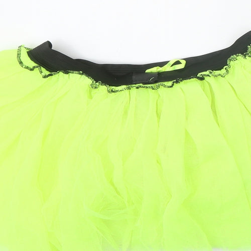 Crazy Chick Womens Yellow Polyester Tutu Skirt Size 24 in