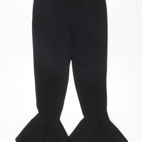 Missguided Womens Black Polyester Trousers Size 10 Regular