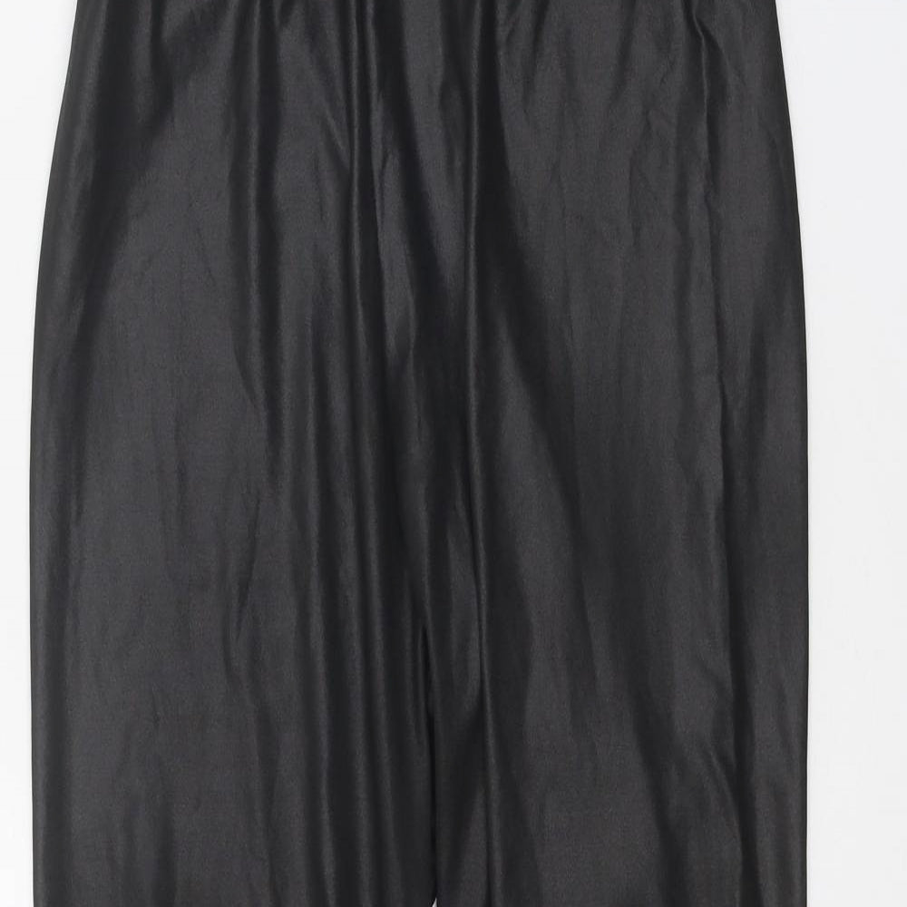 Boohoo Womens Black Polyester Jogger Leggings Size 14