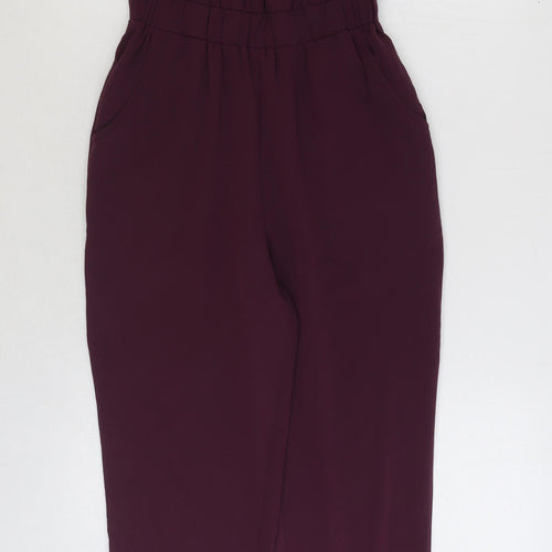 ASOS Womens Red Polyester Jumpsuit One-Piece Size 4 Pullover