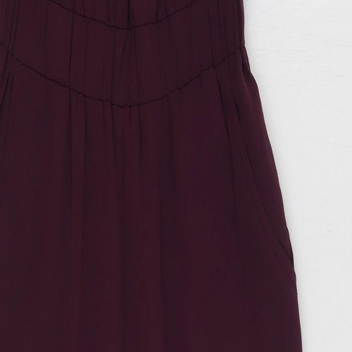 ASOS Womens Red Polyester Jumpsuit One-Piece Size 4 Pullover