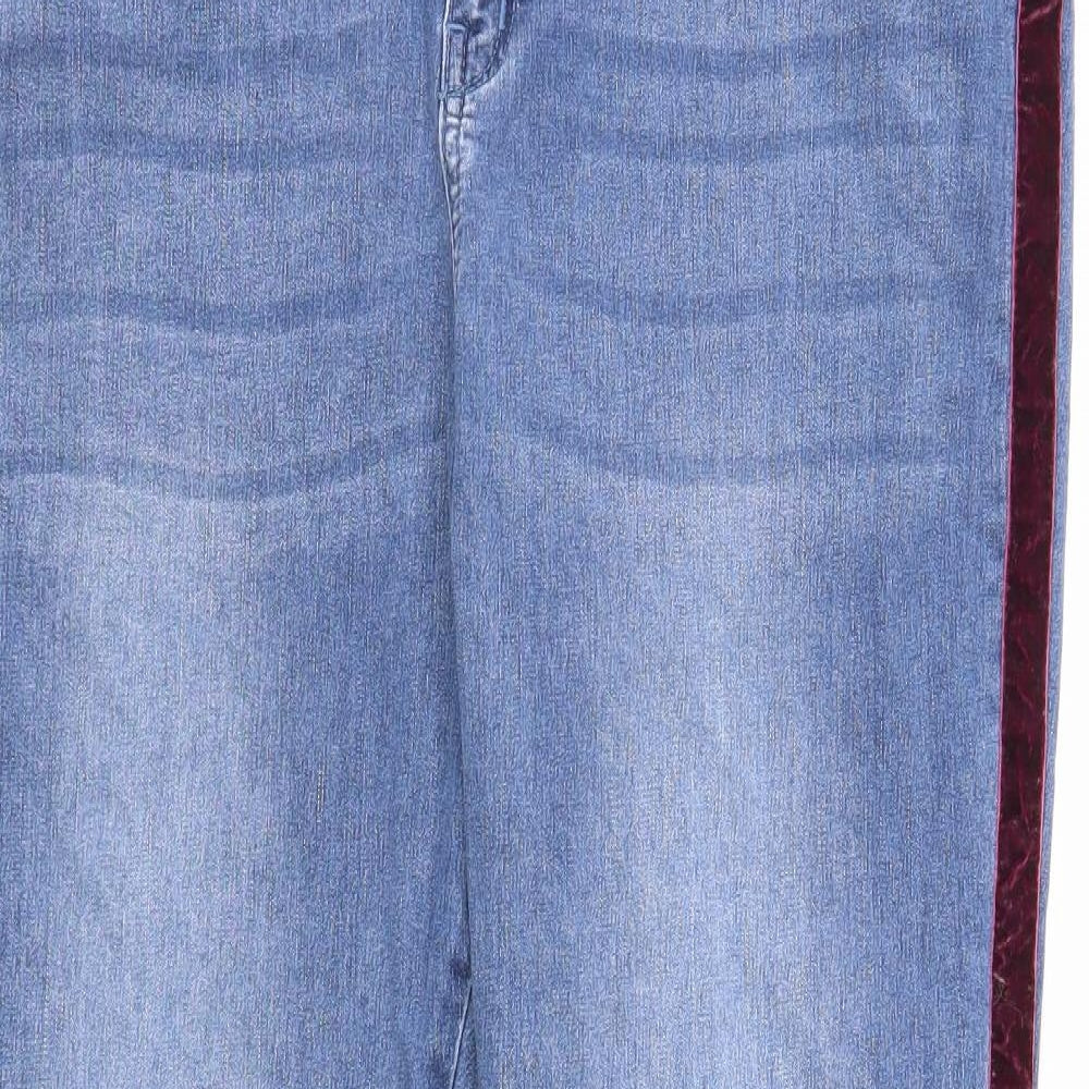 George Womens Blue Cotton Skinny Jeans Size 18 Regular Zip