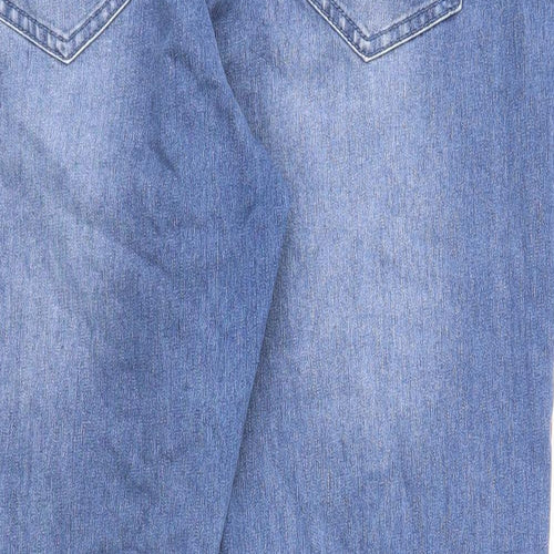 George Womens Blue Cotton Skinny Jeans Size 18 Regular Zip