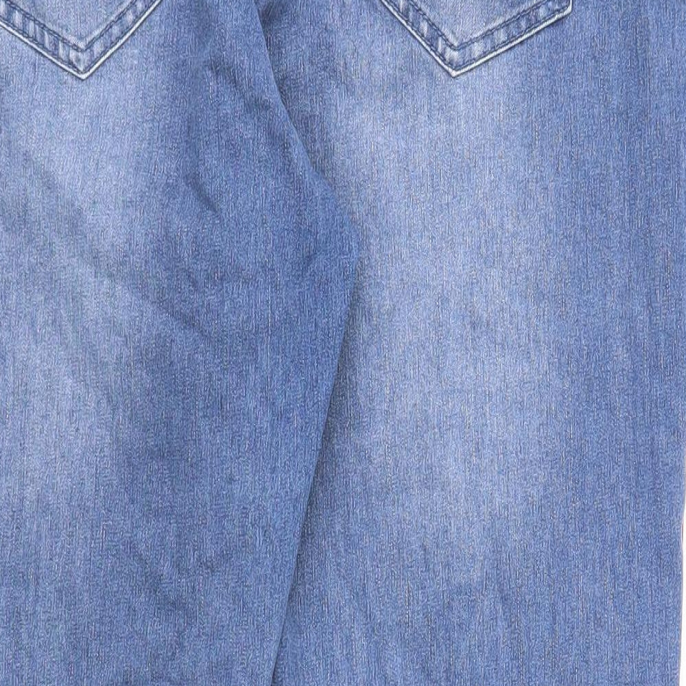 George Womens Blue Cotton Skinny Jeans Size 18 Regular Zip