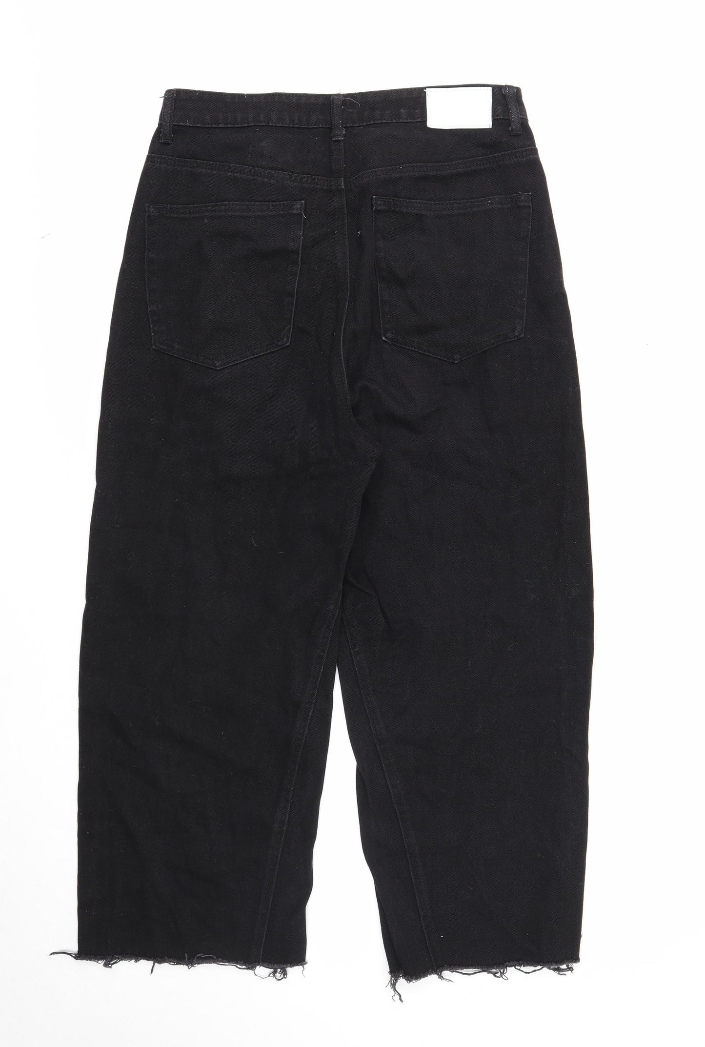 Glamorous Womens Black Cotton Tapered Jeans Size 30 in Regular Zip
