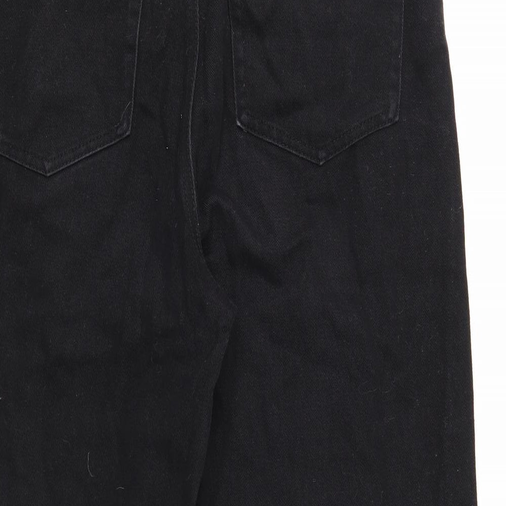 Glamorous Womens Black Cotton Tapered Jeans Size 30 in Regular Zip