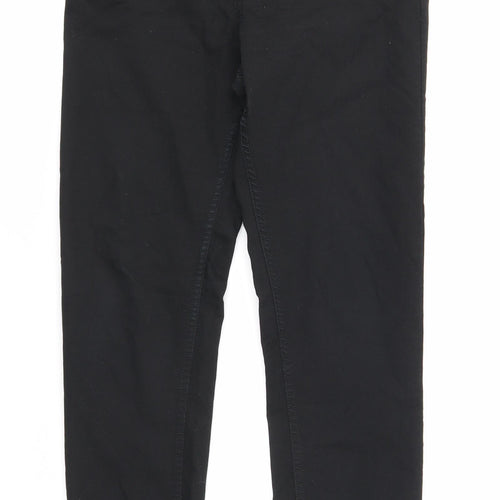 H&M Womens Black Cotton Skinny Jeans Size 12 Regular Zip