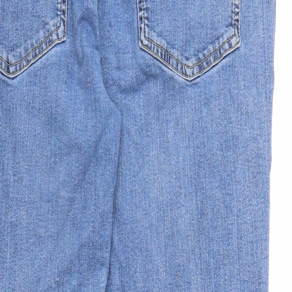 M&Co Mens Blue Cotton Straight Jeans Size 38 in Regular Zip