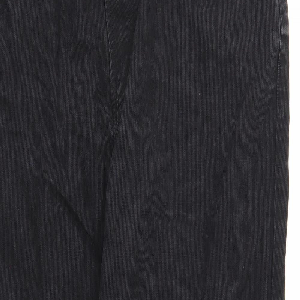 Preworn Mens Black Cotton Straight Jeans Size 36 in L29 in Regular Zip