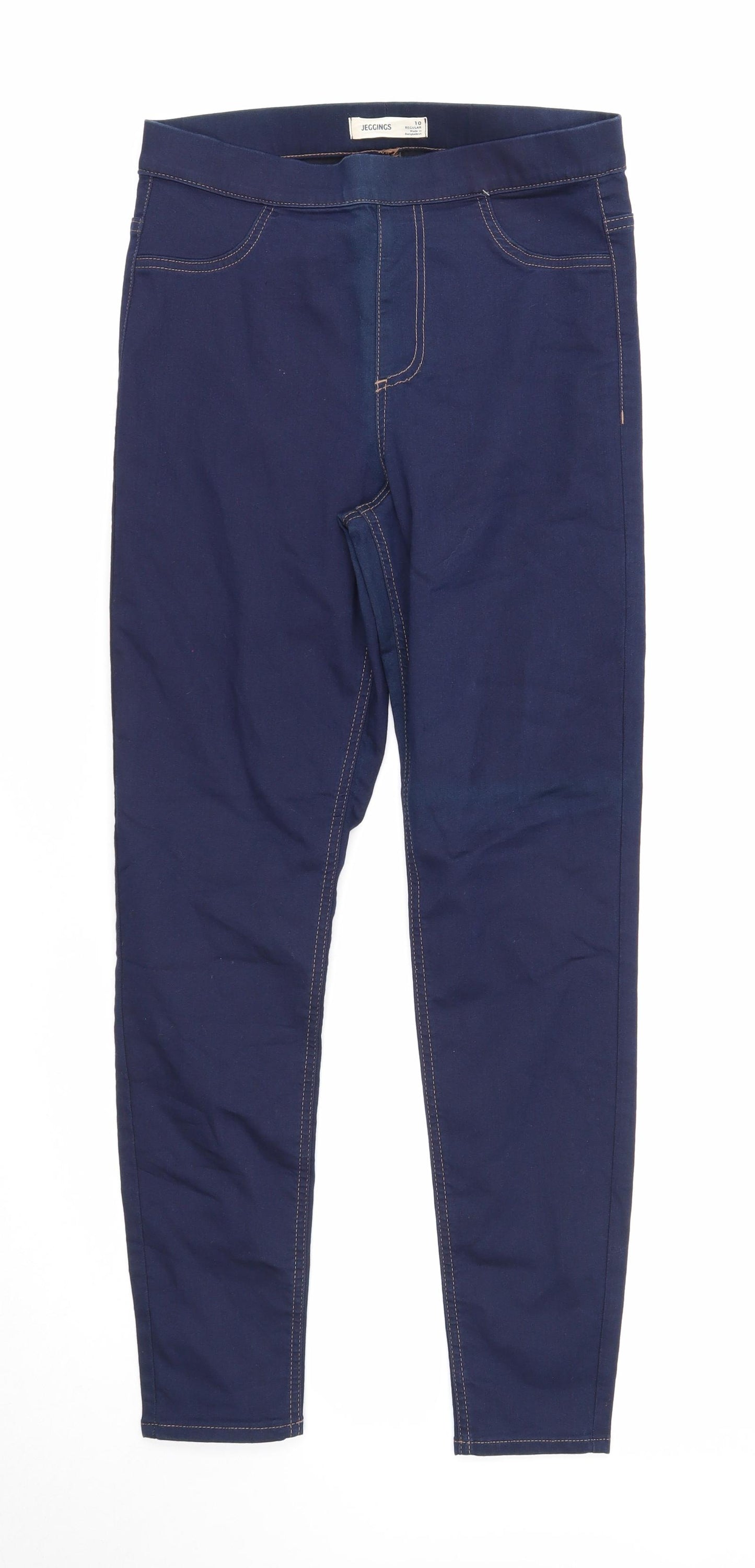 Marks and Spencer Womens Blue Cotton Jegging Jeans Size 10 Regular