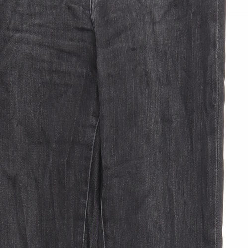 Preworn Womens Black Cotton Skinny Jeans Size 27 in Regular Zip