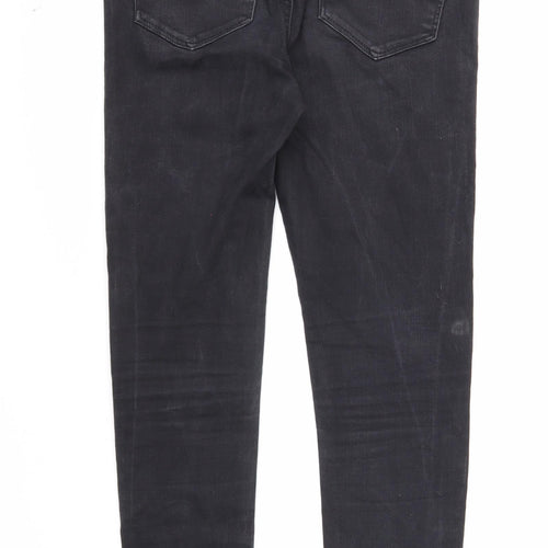 New Look Womens Black Cotton Skinny Jeans Size 10 Regular Zip
