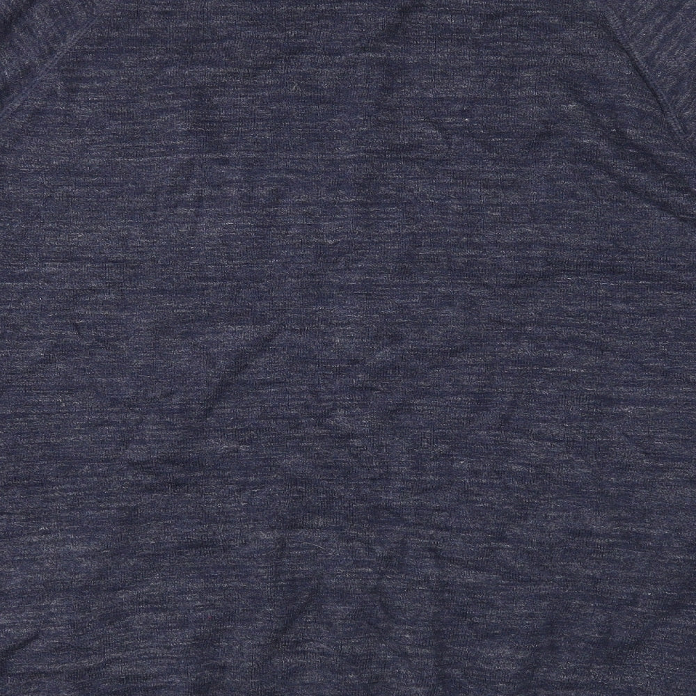 H&M Mens Blue Round Neck Cotton Pullover Jumper Size XL Long Sleeve