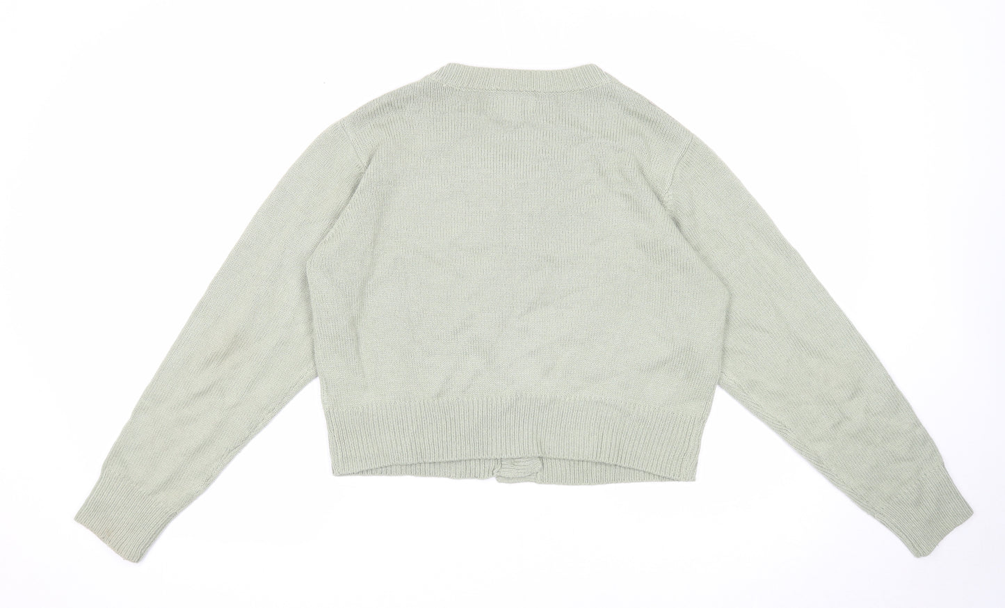 Threadbare Womens Green Round Neck Acrylic Cardigan Jumper Size 12