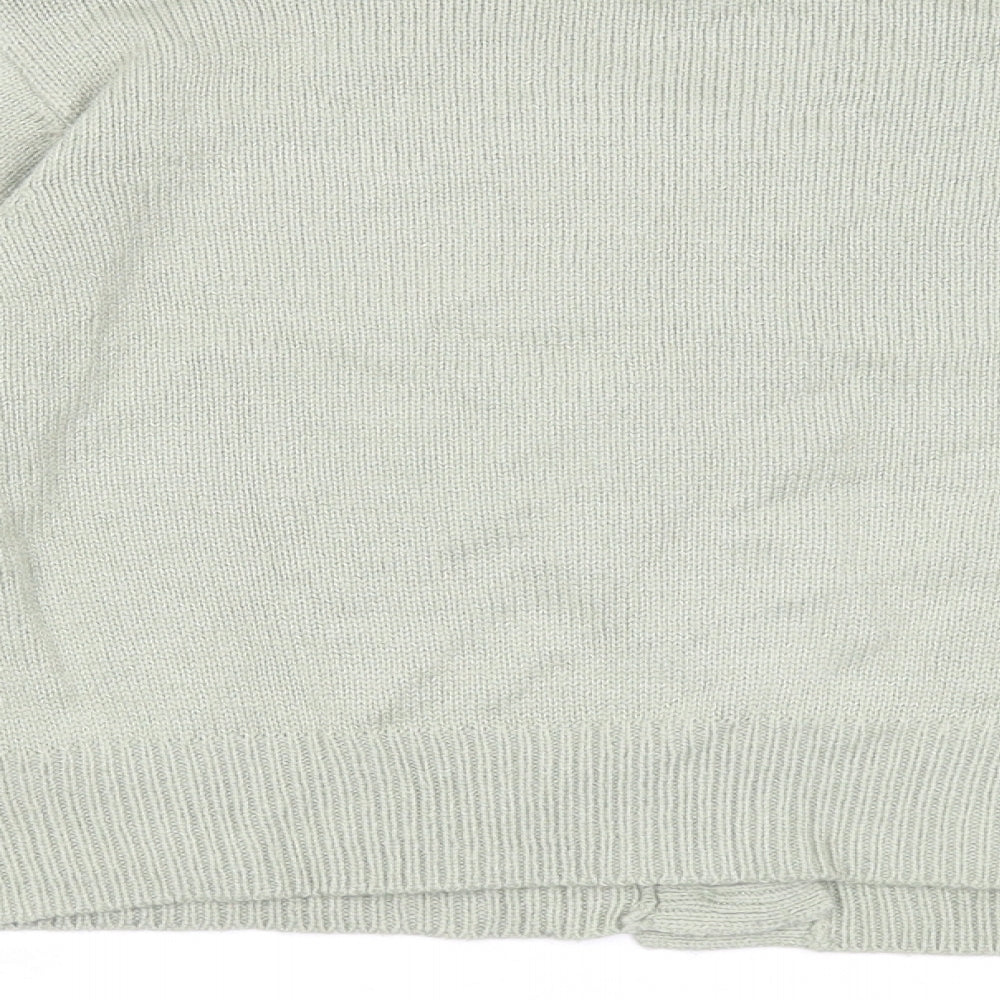 Threadbare Womens Green Round Neck Acrylic Cardigan Jumper Size 12