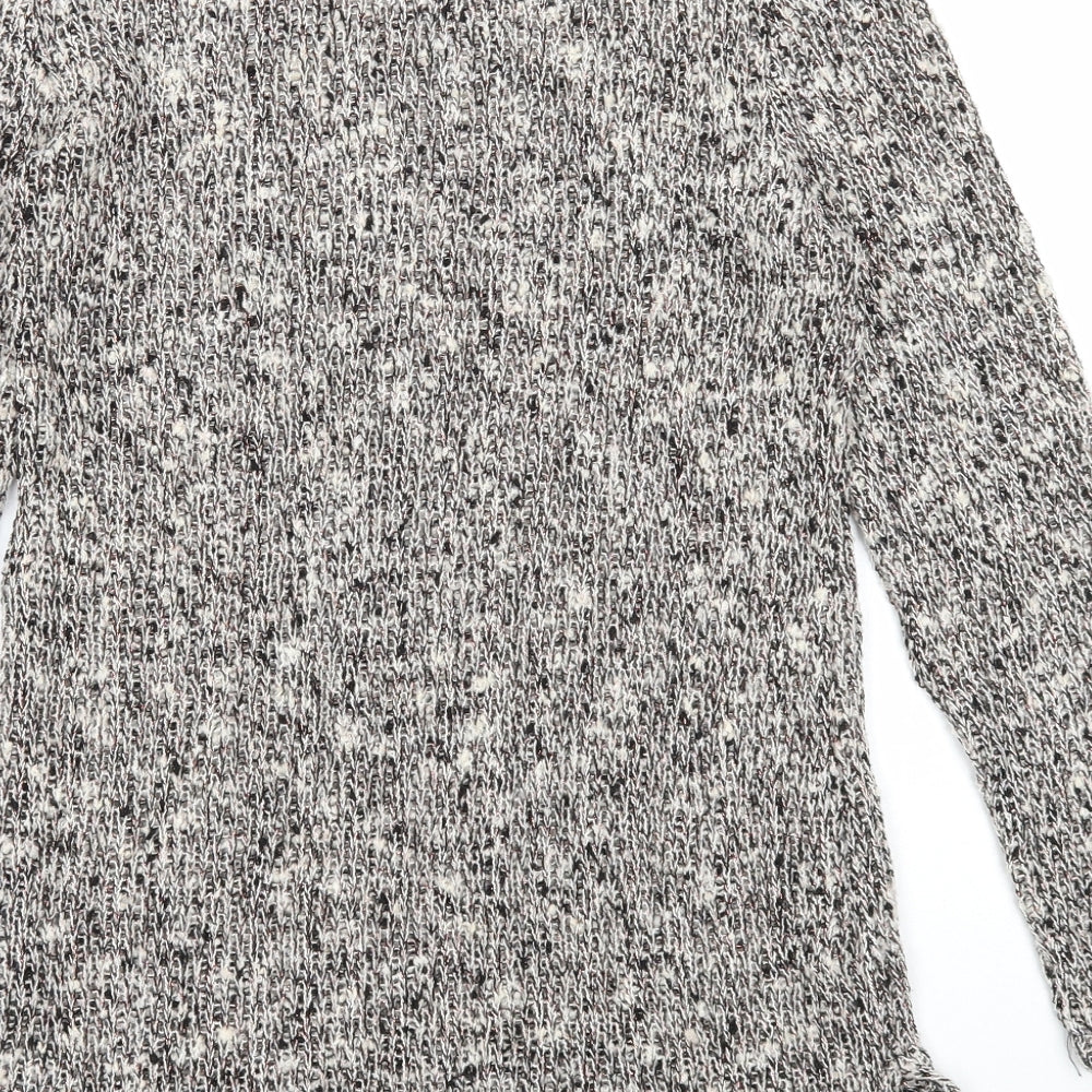 NEXT Womens Black Boat Neck Acrylic Pullover Jumper Size 12