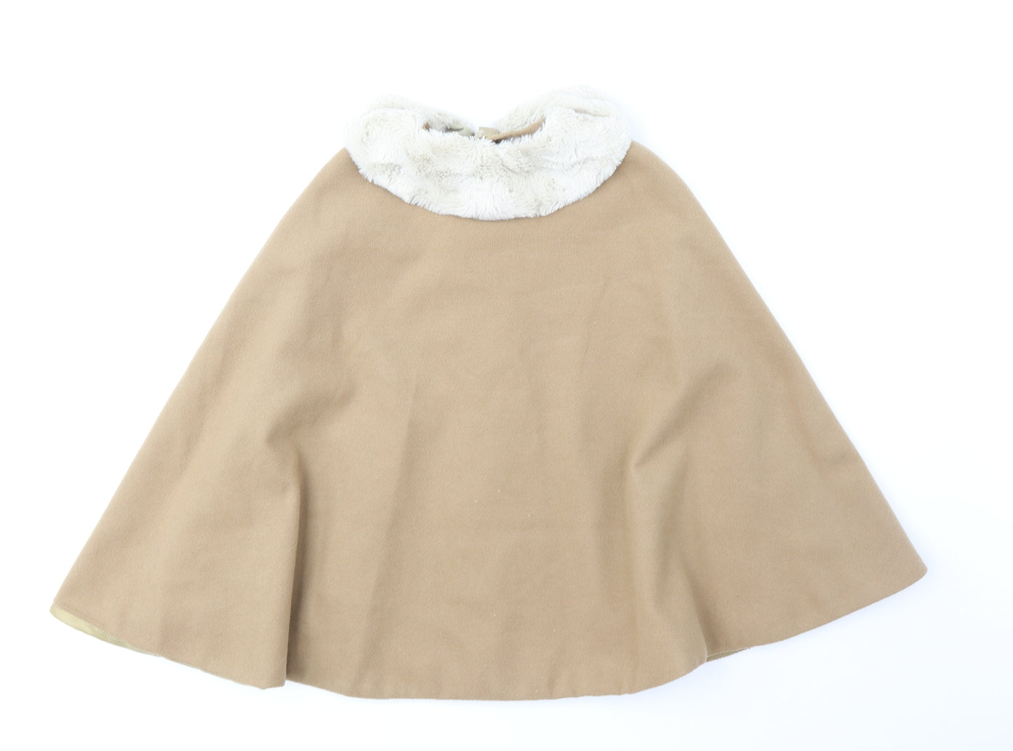 Marta paula Womens Beige Jacket Poncho Size 8 Button