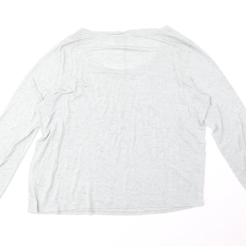 Indigo Womens Green Viscose Basic T-Shirt Size 14 Round Neck